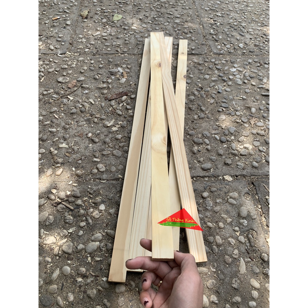 Thanh gỗ thông dày 1cm rộng 3cm dài 80cm dùng làm nẹp chỉ, làm thùng gỗ decord, đóng chuồng thú cưng, DIY