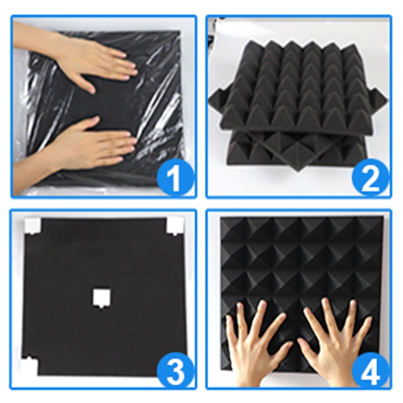 Set 24 Miếng Xốp Cách Âm 30X30X2.5cm