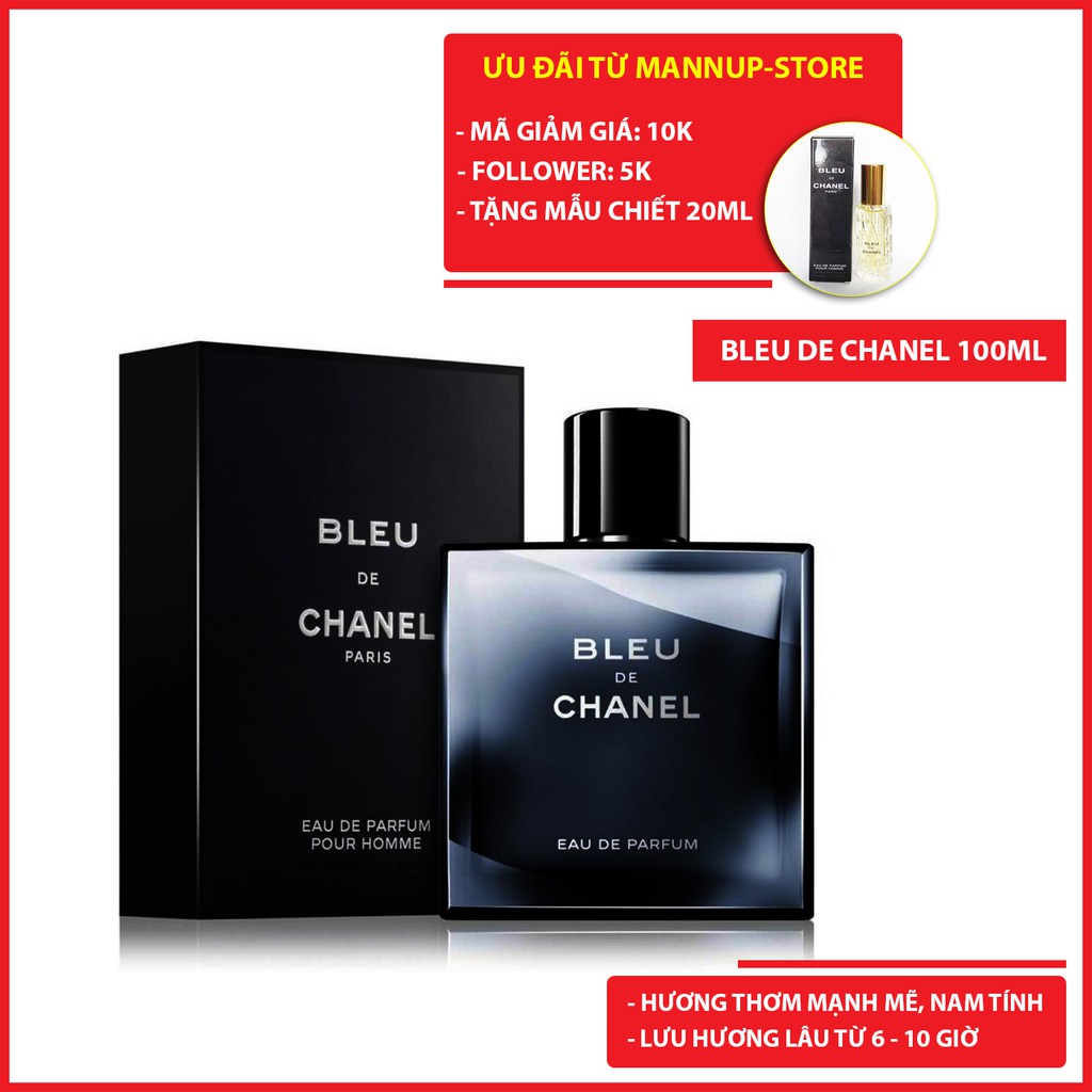 Nước Hoa Nam BLEU DE C.HANEL EDP 100ml Bản Nắp Hít Cao Cấp, Lưu Hương Lâu