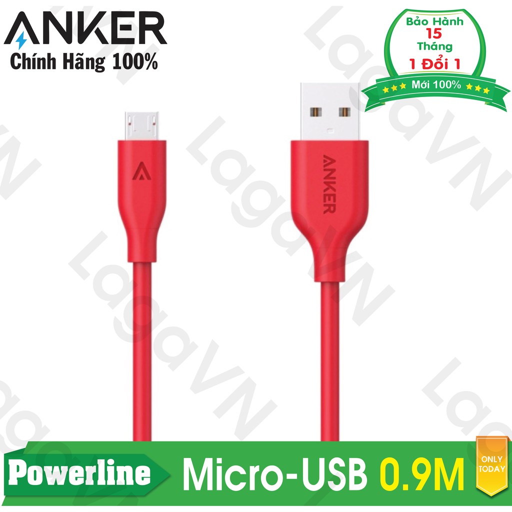 Cáp Anker Powerline+ Micro USB (3ft/0.9m)