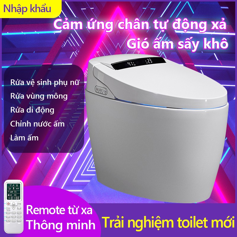 Bồn cầu thông minh toilet toa lét bệ xí bồn tiêu bồn cầu xịt nước tự động xịt rửa đa chức năng FU517*