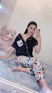 BỘ LỤA SATIN TNQD HÌNH MICKY