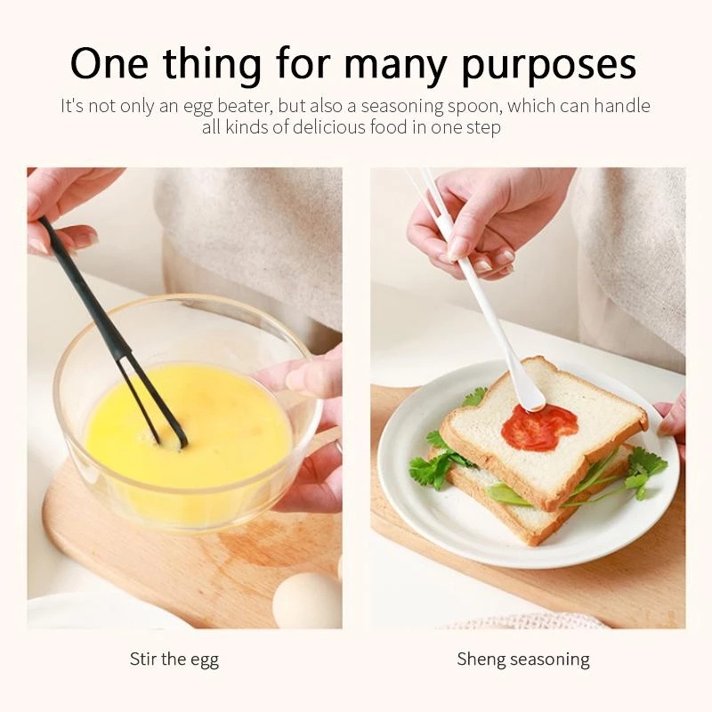 Dụng cụ đánh trứng bằng nhựa PP màu trắng