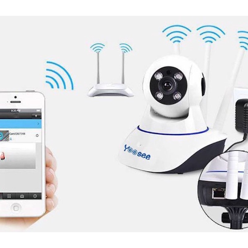 [Mã 153ELSALE2 giảm 7% đơn 300K] Camera IP Wifi Yoosee Full HD 1080P - Hàng Nhập Khẩu 2.0Mpx