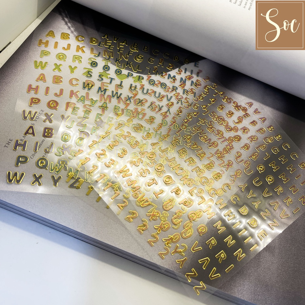 Sticker Bảng chữ cái PVC màu trang trí