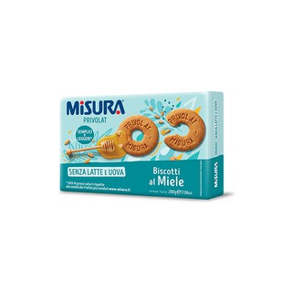 Bánh qui ăn kiêng giảm cân ít béo vị mật ong Misura Ý hộp 166g ăn chay được dùng dầu hướng dương