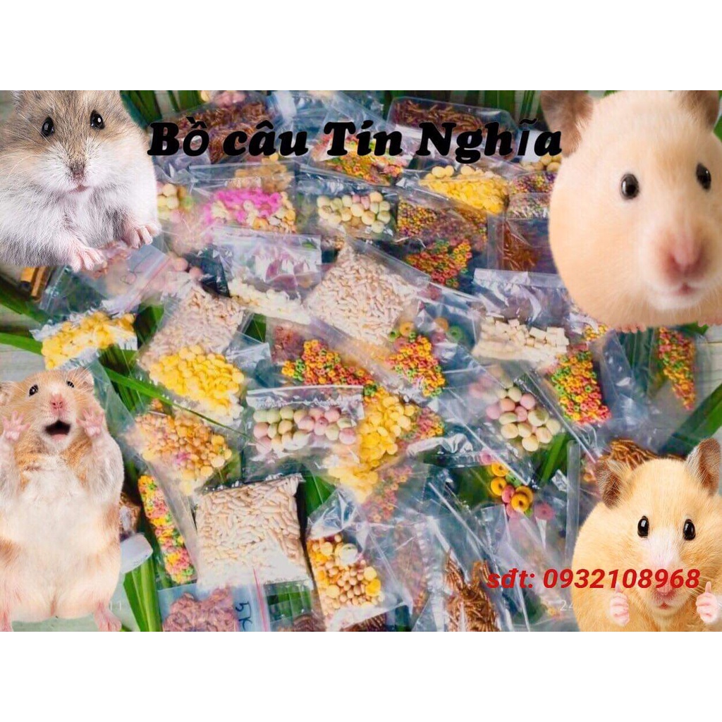 - Thức ăn dinh dưỡng nhiều loại cho hamster