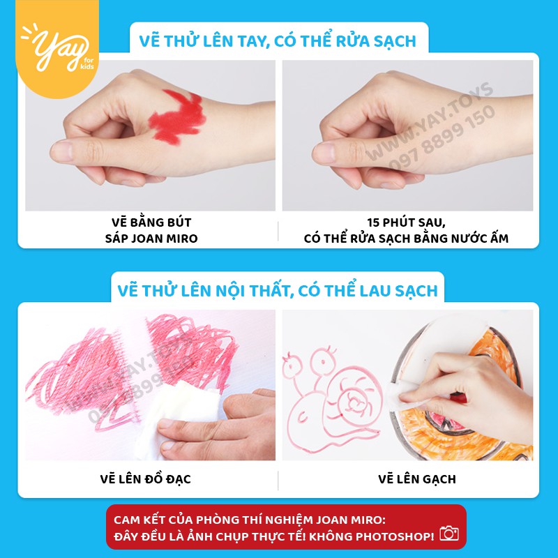 [DỄ RỬA] Bút Sáp Màu Lụa Silky Crayon Joan Miro Baby Roo &amp; Mideer Cho Bé 3+