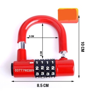 Khóa số,khóa chữ U 4 mã số chống trộm không cần chìa