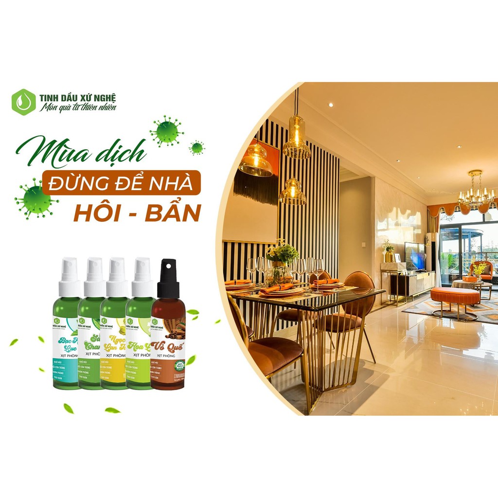 Tinh dầu xịt thơm Sả Chanh 100ml - Vina Tươi