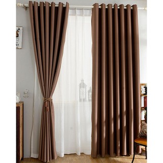 [Nâu đất ấm cúng] Rèm cửa phòng ngủ cao cấp, rèm cửa sổ chống nắng treo tường decor phòng ngủ