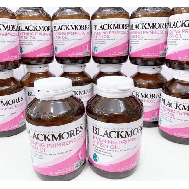Viên uống tinh dầu hoa anh thảo Blackmores+fish oil mẫu mới lọ thủy tinh