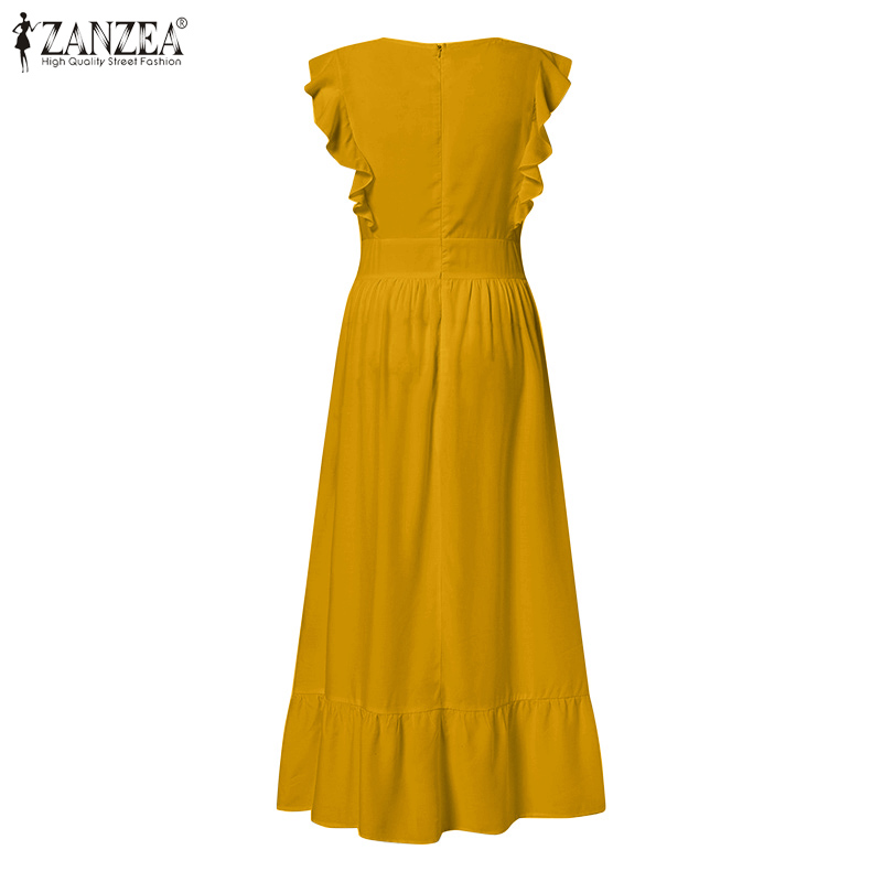 Đầm ZANZEA Thiết Kế Dáng Dài Không Tay Kiểu Vintage Thời Trang Cho Nữ | BigBuy360 - bigbuy360.vn