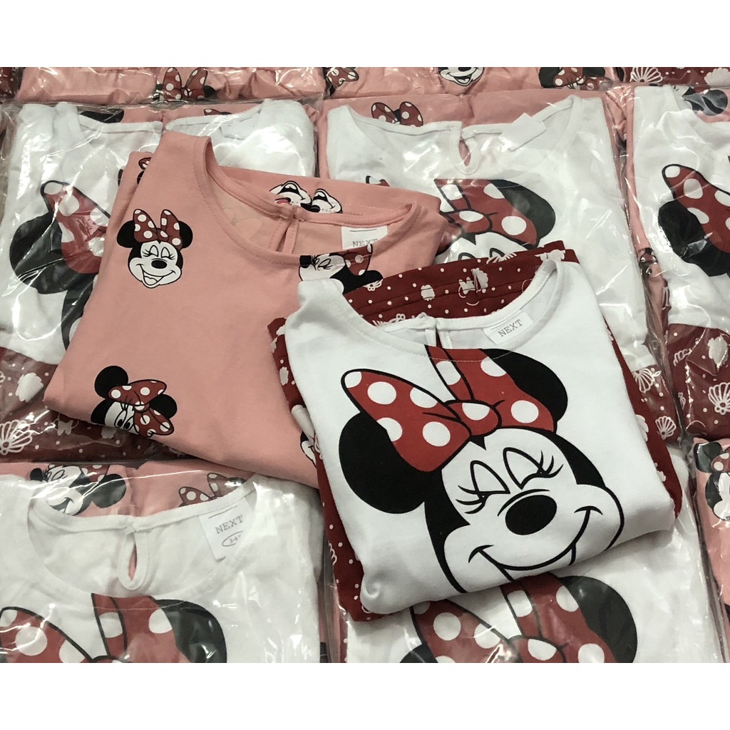 [Deal hot] Váy đầm cho bé gái - Set 2 váy Minnie hồng Next cho bé gái size 2-8t (form nhỏ)