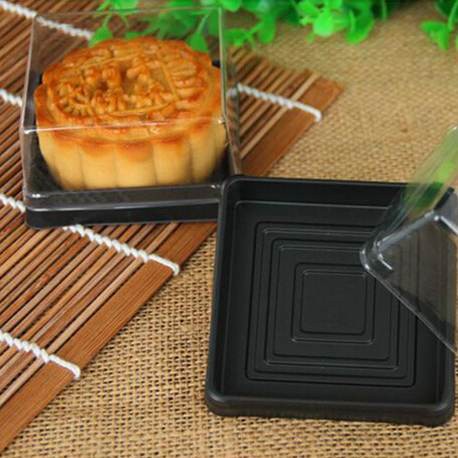 50 Hộp nhựa đựng bánh trung thu đế đen 250-300gr