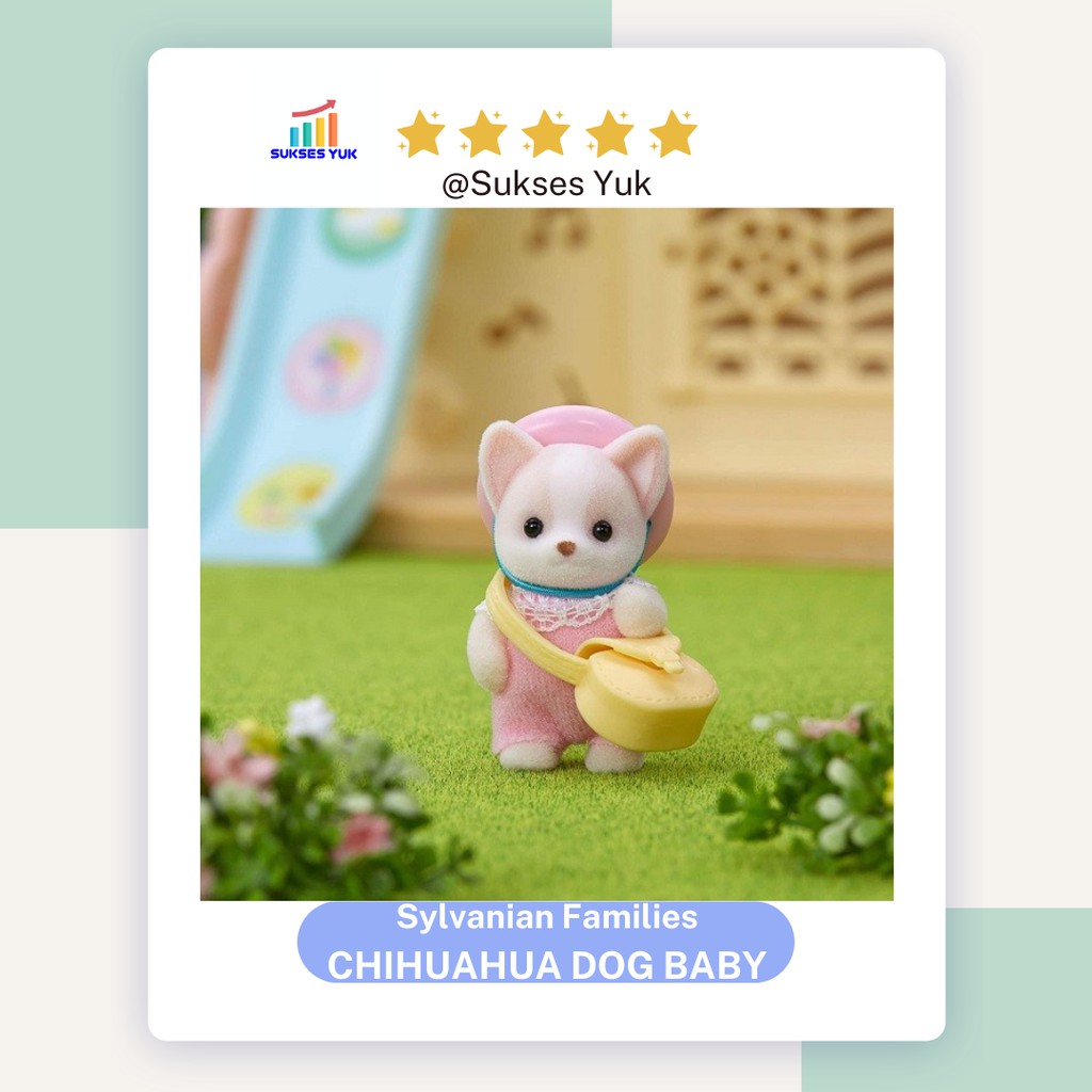 SYLVANIAN FAMILIES Thú Nhồi Bông Hình Chú Chó Chihuahua Dễ Thương