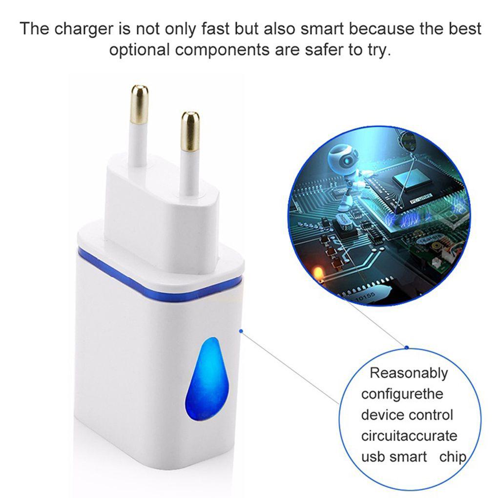 Ổ Cắm Sạc Điện Thoại Gắn Tường Cổng USB Chống Mài Mòn Phích Cắm EU