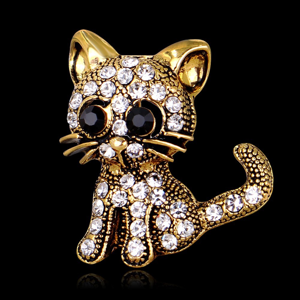 Ghim cài áo hình mèo xinh xắn dành cho nữ