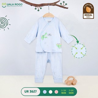 Bộ quần áo sơ sinh Uala Rogo vải sợi sồi modal mát rượi UR3627