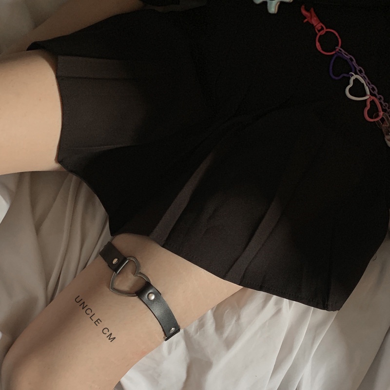 Đai Nịt Đùi Bằng Da Phong Cách Punk Quyến Rũ Thời Trang Cho Nữ