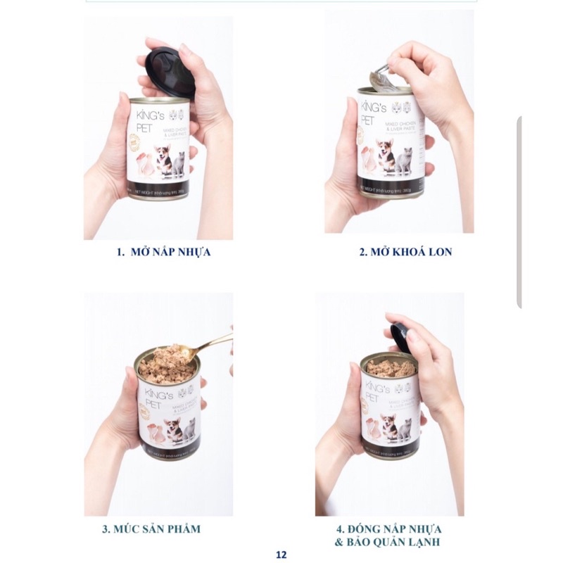 CHÍNH HÃNG] PATE KING'S PET CHO CHÓ MÈO - LON 380G