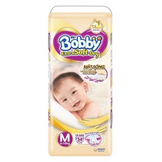 Tã dán Bobby Extra Soft Dry M34/L30