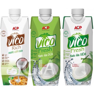 Nước dừa, nước cốt dừa Vico hộp 330ml - Giastore