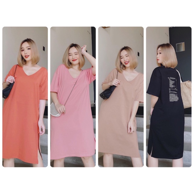 ĐẦM THUN FORM RỘNG CỔ TIM