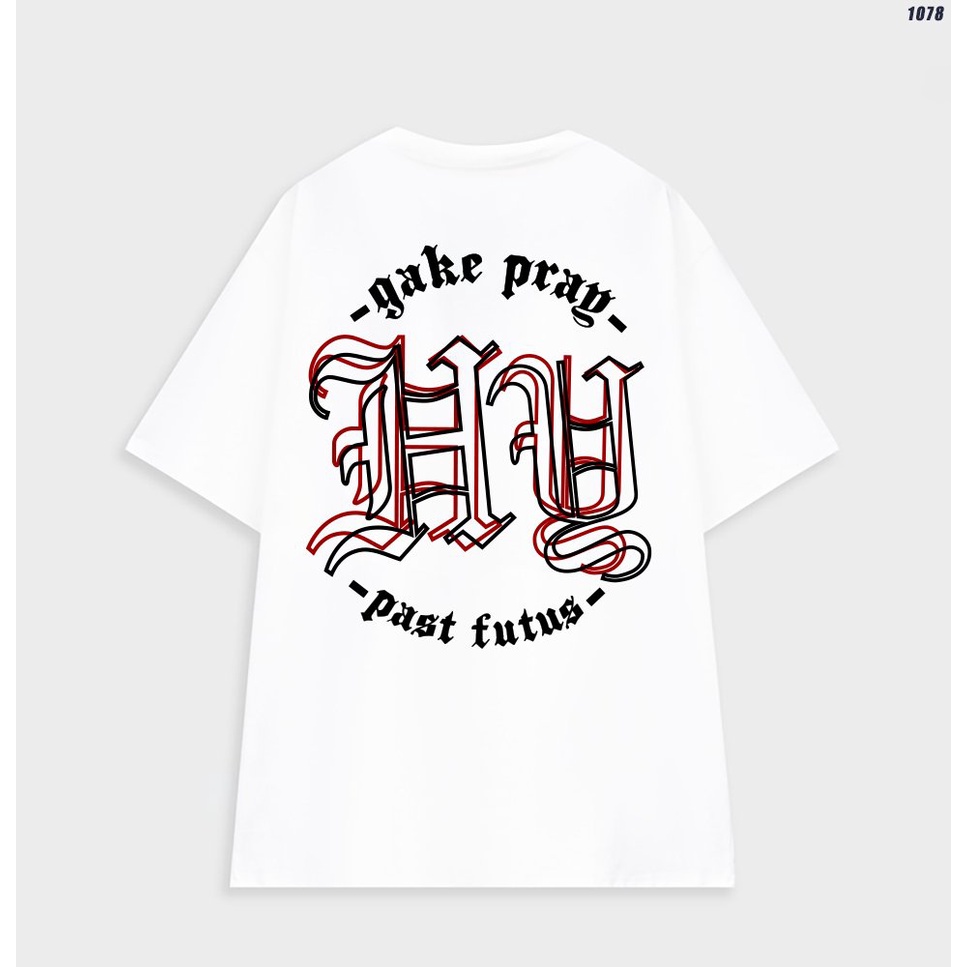 Áo phông tay lỡ form rộng nam nữ unisex HY Gake Prag 1078