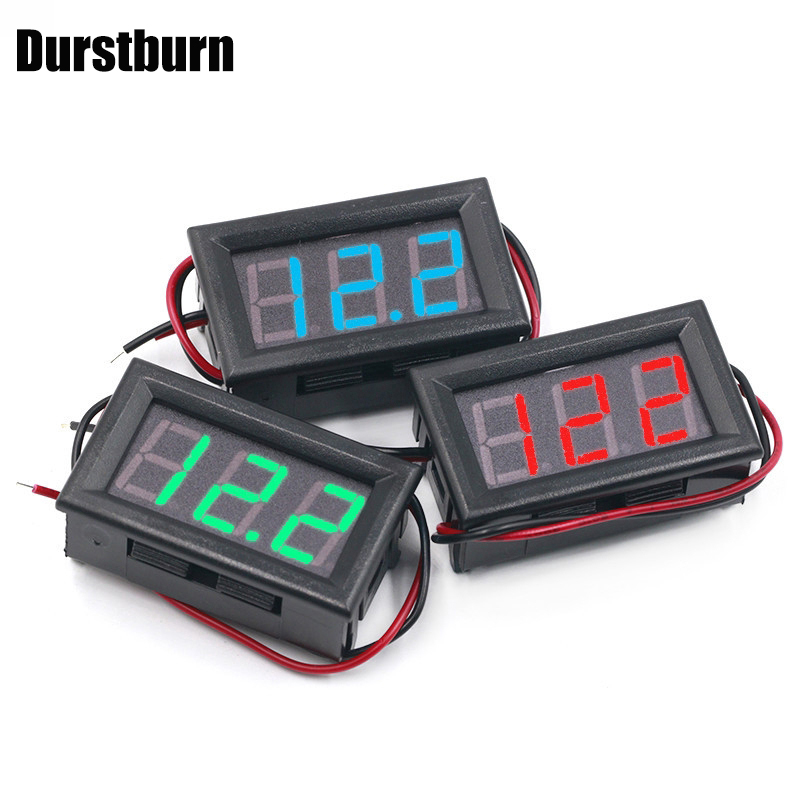 Vôn kế DC 4.5V-30V 2 dây 0.56 inch có màn hình hiển thị đơn giản tiện lợi