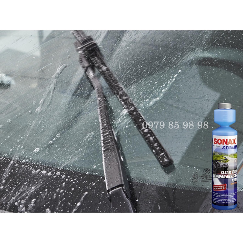 Nước rủa kính xe ô tô làm trong kính lái - Sonax Xtreme Clear View 1:100 NanoPro 271141