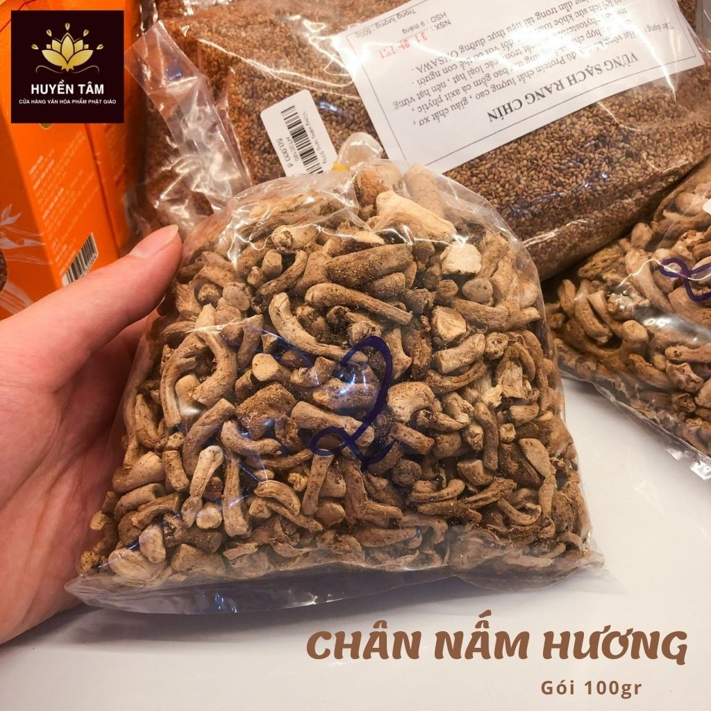 Chân nấm hương khô (gói 100gr) Thực phẩm chay cao cấp nguyên liệu sạch 100%