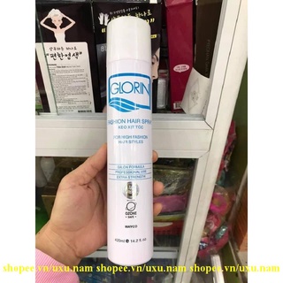 Keo Xịt Tóc Giữ Nếp Mềm Glorin 420 Ml.