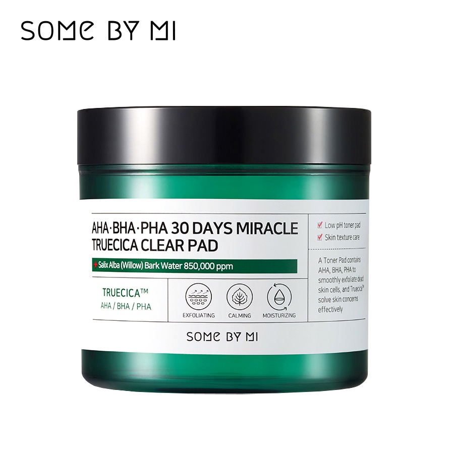 Miếng tẩy da chết Some by mi AHA-BHA-PHA 30 Days Miracle Truecica Clear Pad 125 ml