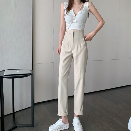 IELGY Quần Tây Lưng Cao Thời Trang Xuân Hè 2021 Cho Nữ