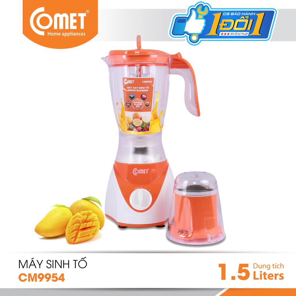 Máy Xay Sinh Tố 2 cối kháng vỡ 1.5L COMET CM9954N