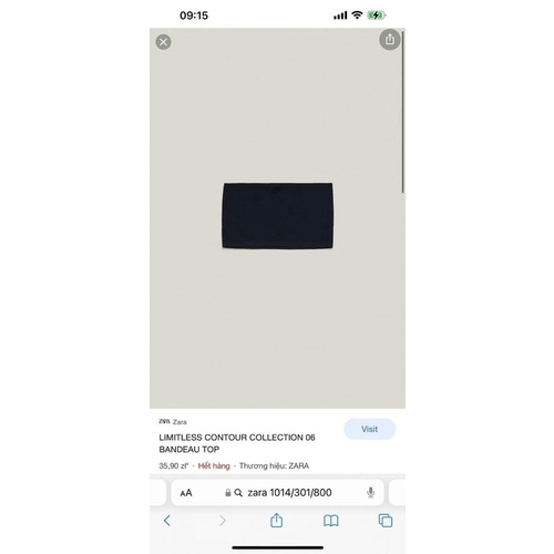 Áo croptop len tăm zara  auth