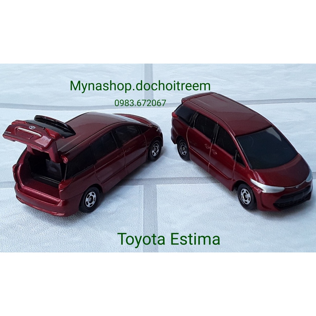 Xe mô hình tĩnh tomica không hộp - Toyota Estima - mở được cốp sau