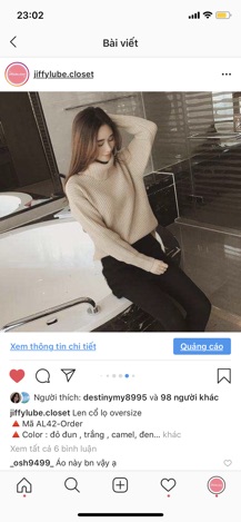 [ORDER] Ái len cổ lọ