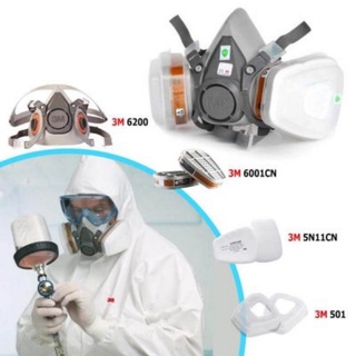 Mặt nạ phòng độc, chống độc 3m6200 + kính