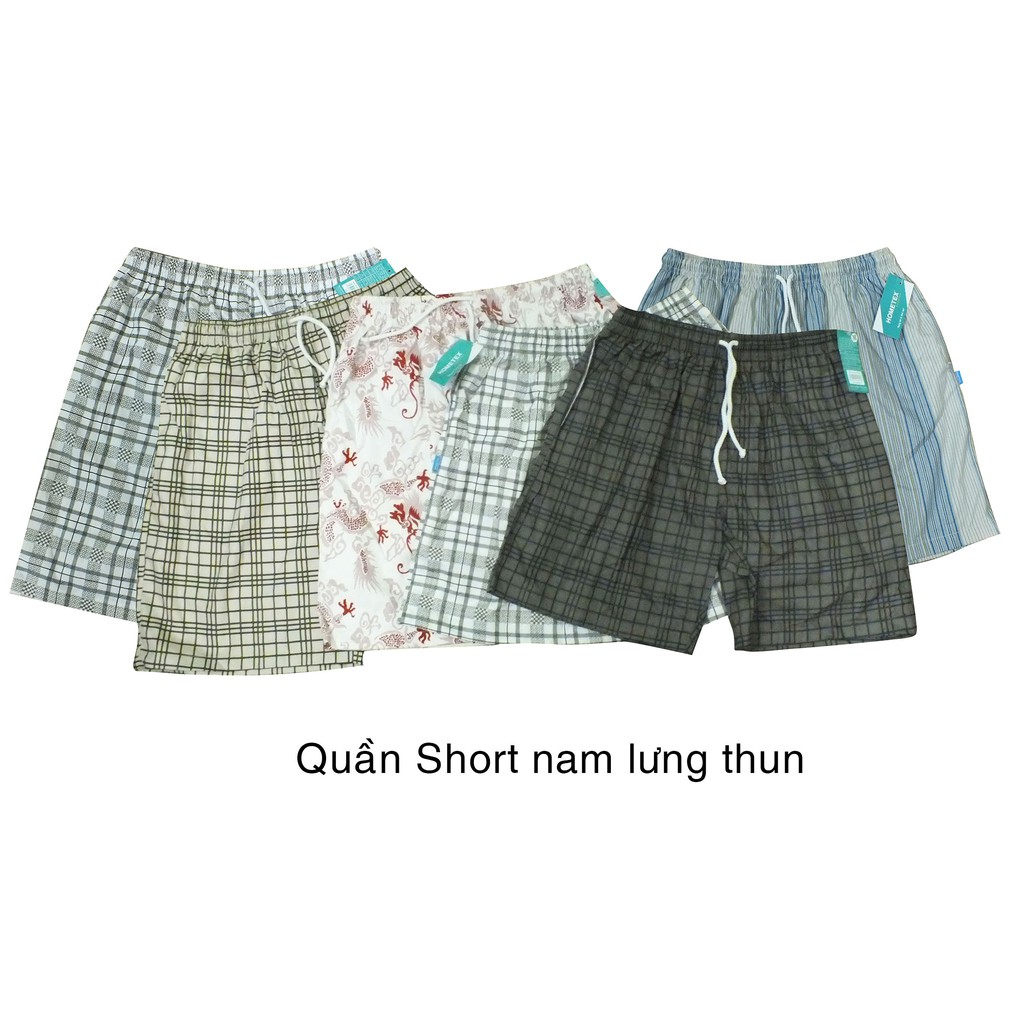 Quần sọt nam, quần đùi nam lưng thun Hometex