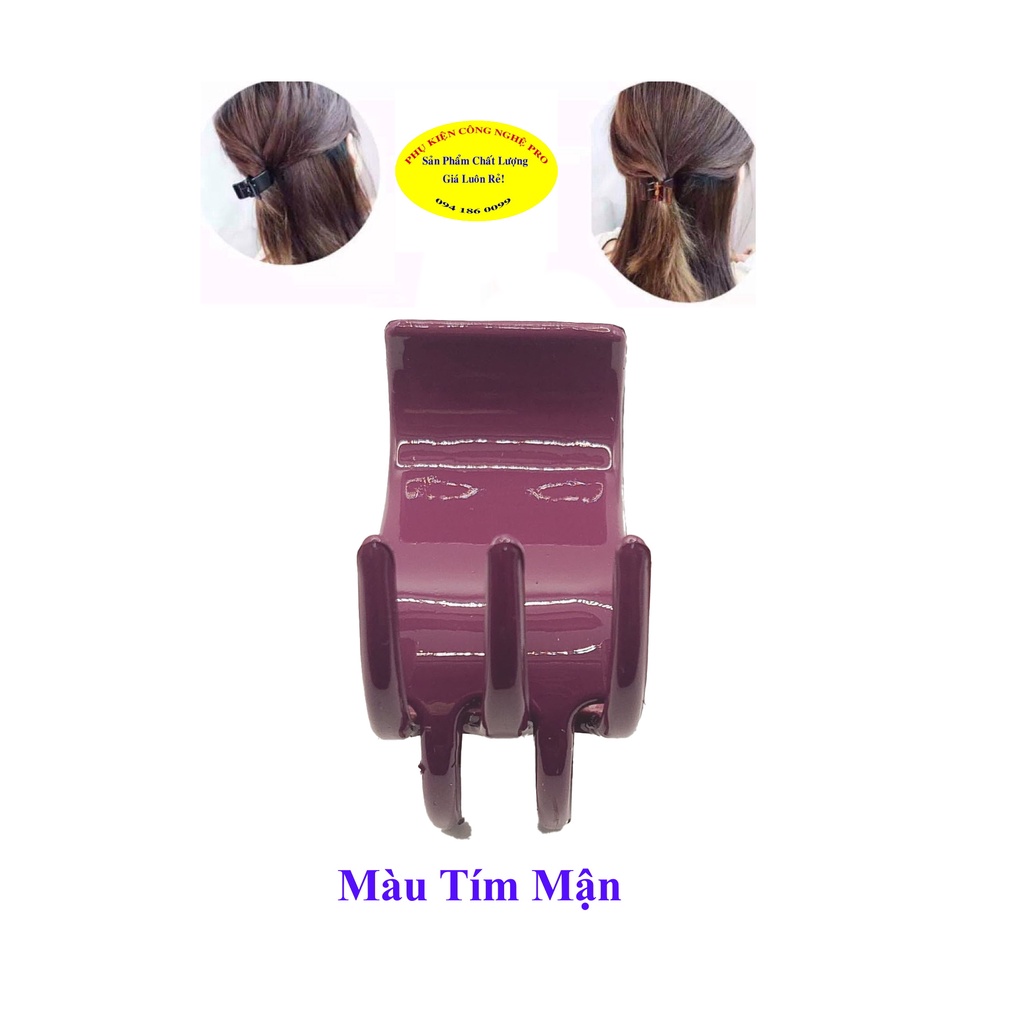 Kẹp càng cua 5 răng Loại 1 Kiểu đầu vuông Chất liệu nhựa bóng. Giúp cặp tóc, Búi tóc gọn gàng, dễ thương, thời trang