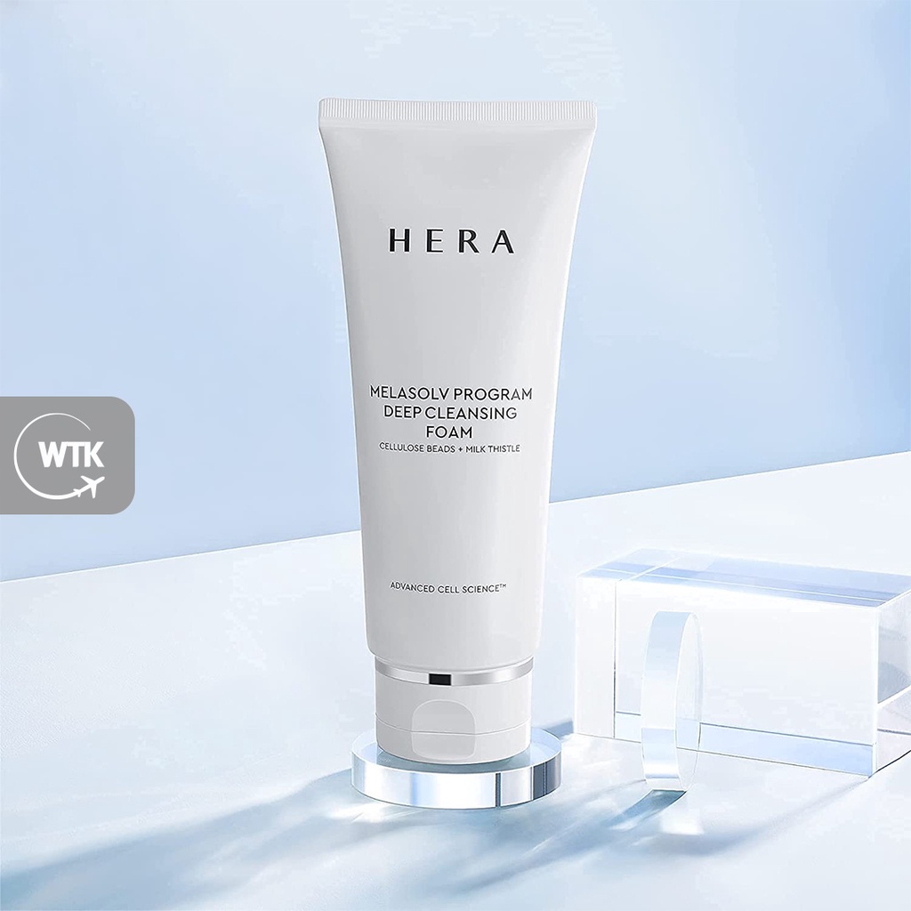HERA Melasolv Program Deep Cleansing Foam Sữa rửa mặt tạo bọt HERA Melasolv làm sạch sâu - hạt cellulose + bọt sữa