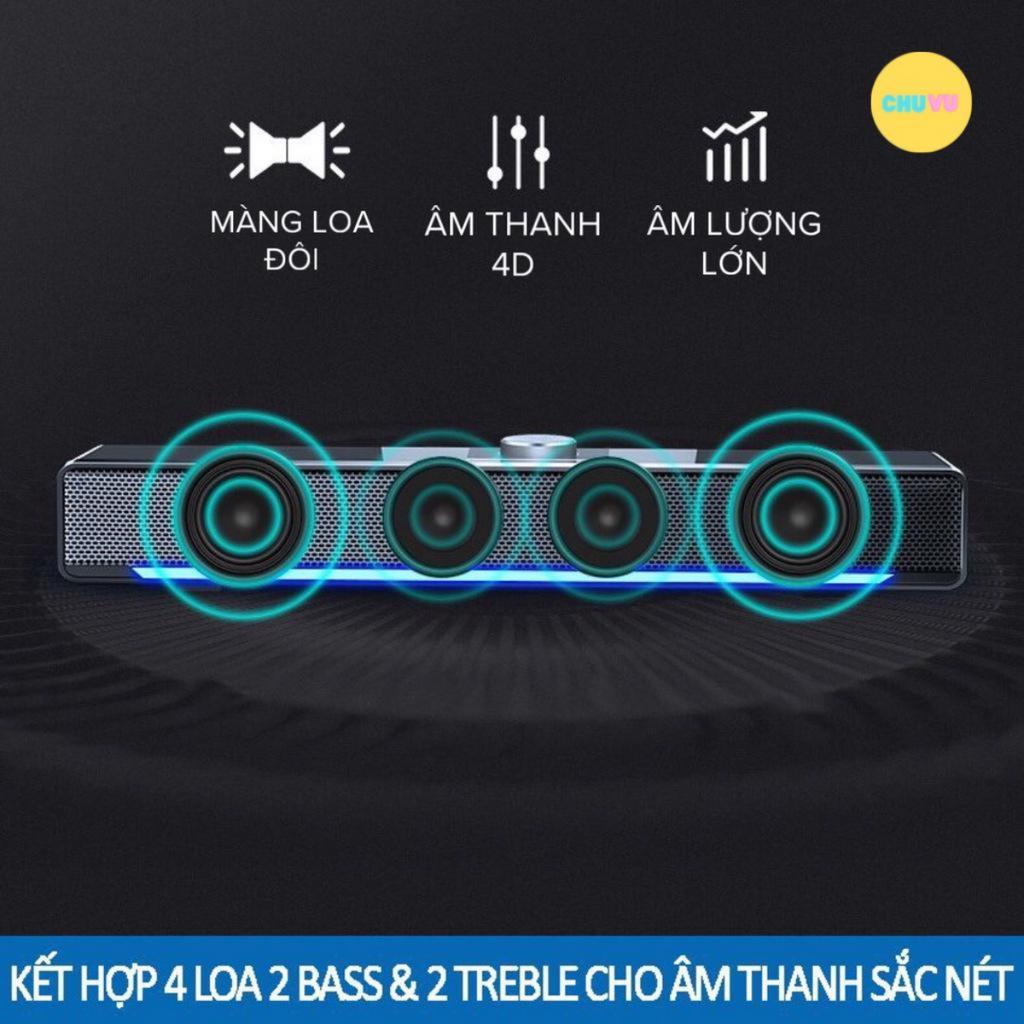 Loa Máy Tính Bluetooth SADA V-196 - Soundbar Cao Cấp Cho Vi Tính, Tivi, Laptop, PC - Phiên Bản Mới