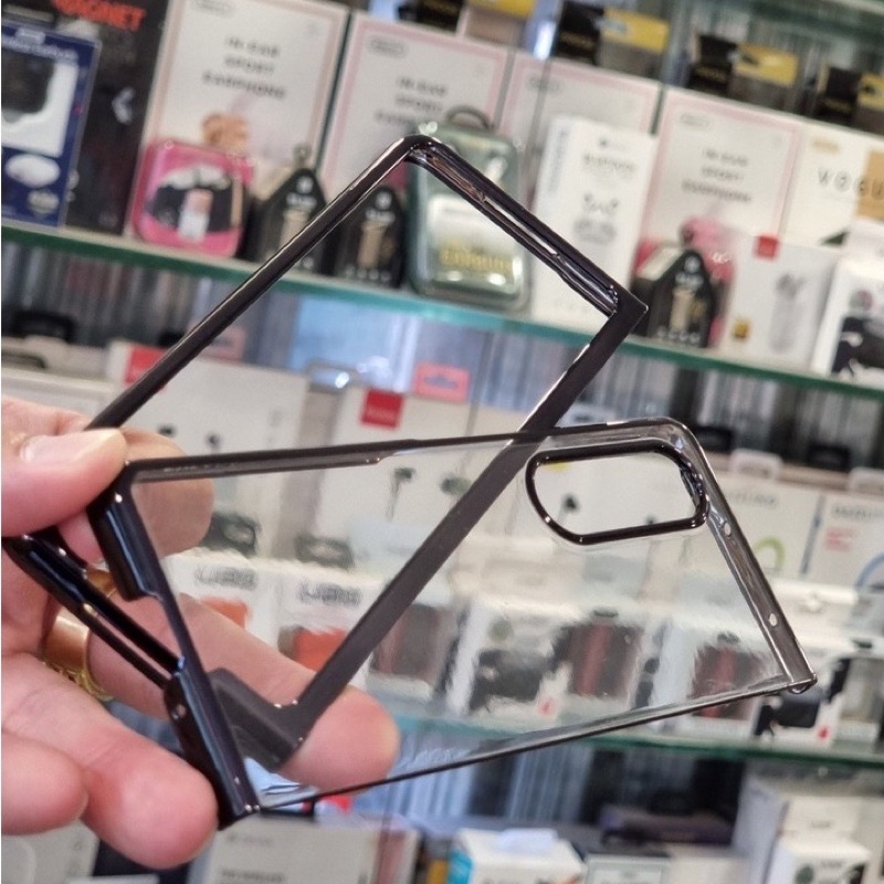 Ốp lưng Sulada trong cứng cho Samsung Z Fold 3 5G 2 mảnh viền màu siêu đẹp
