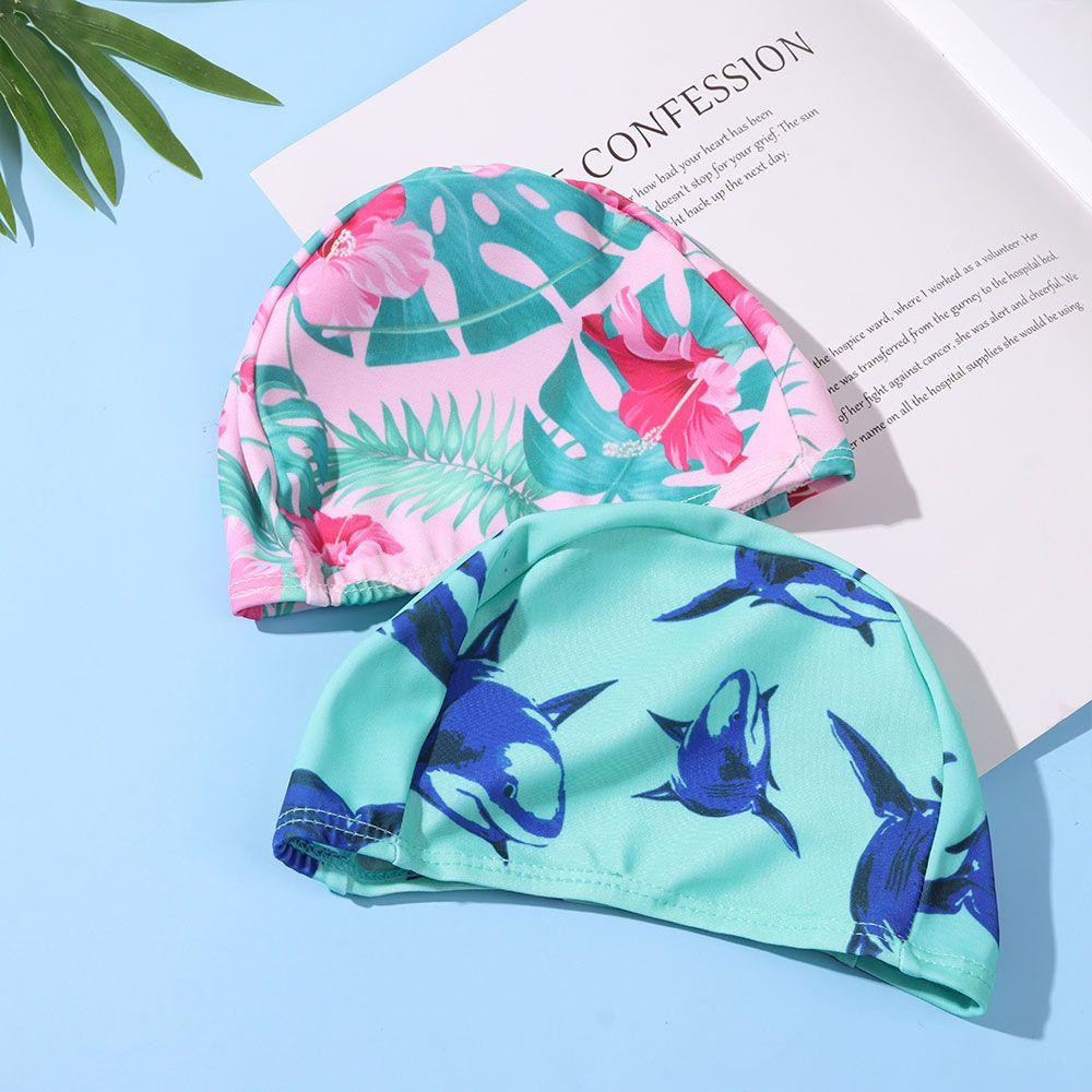 MYRONGVN Mũ Bơi Bảo Vệ Tai Họa Tiết Hoạt Hình Cho Bé