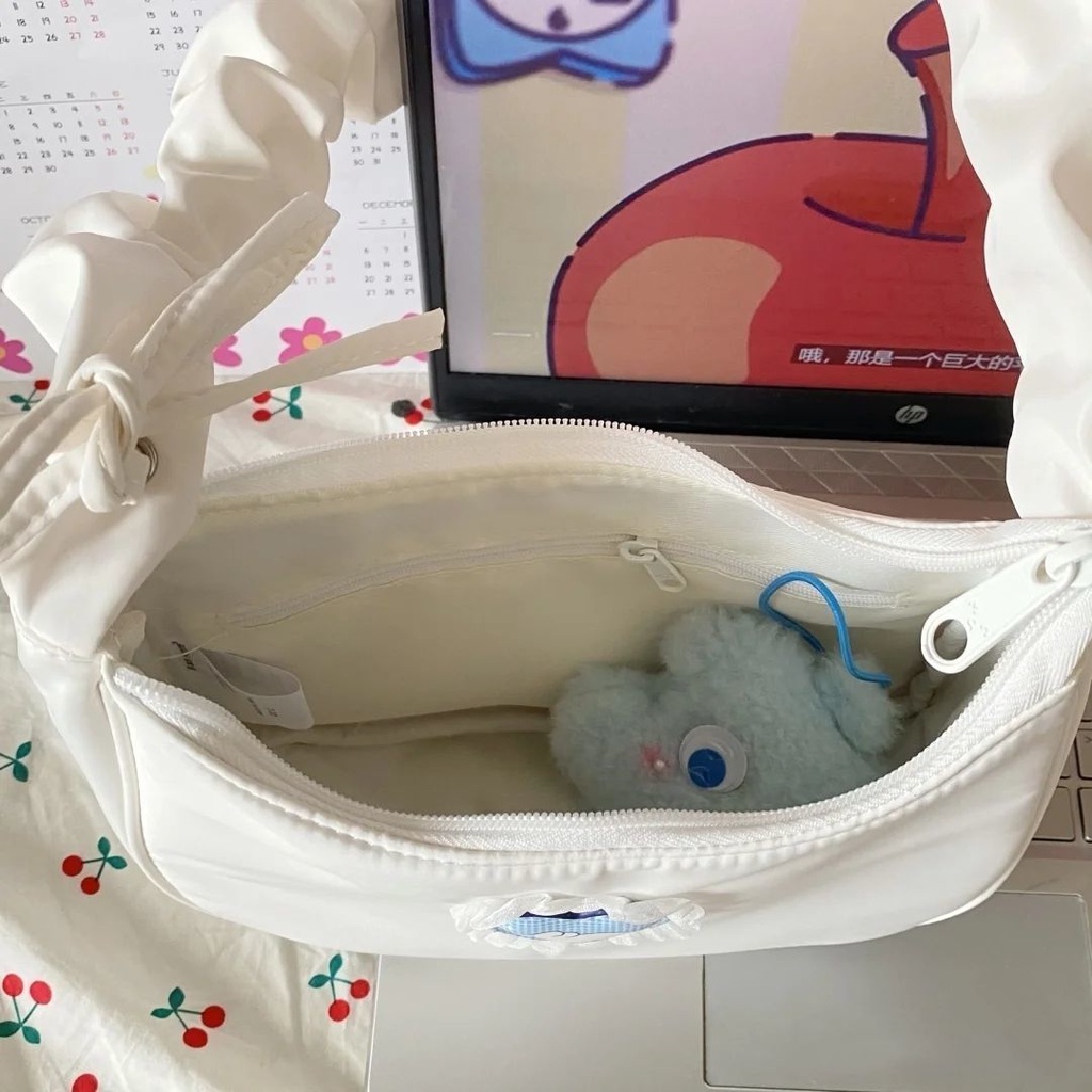 Túi Xách Dây Rút In Họa Tiết Thỏ / Đám Mây Thời Trang Mùa Hè 2022 Cho Nữ