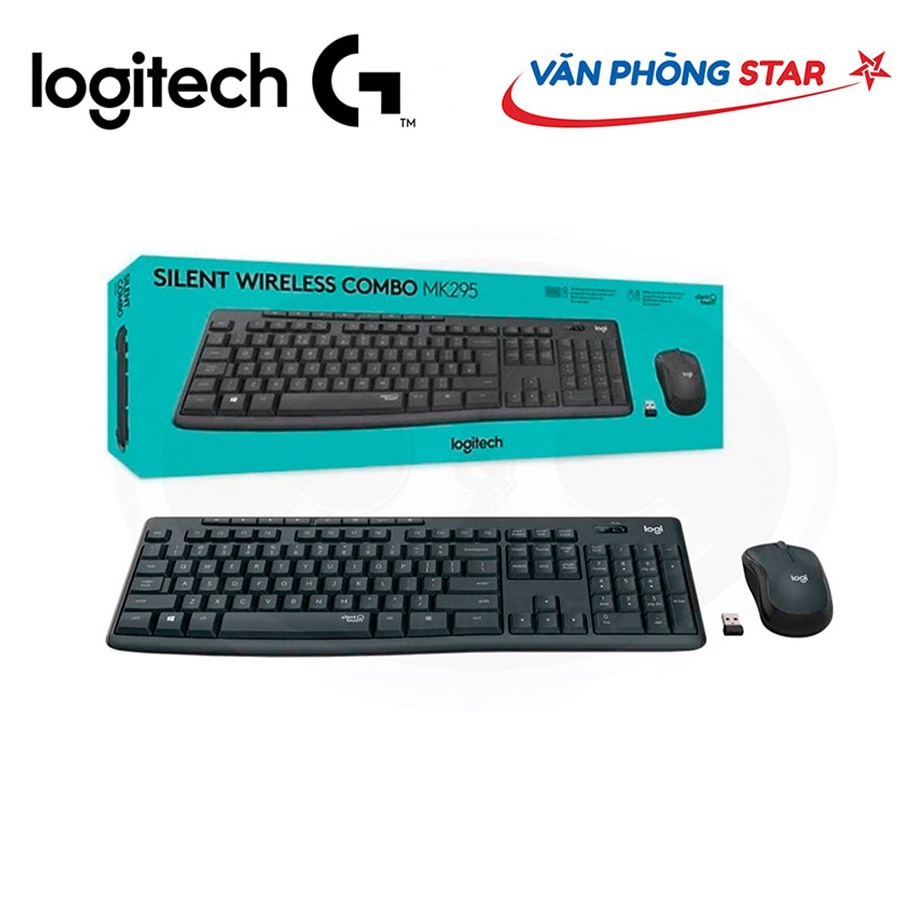 [FREE SHIP] Bộ Bàn phím Chuột Không Dây Logitech MK295 Wireless chính hãng tại Vanphongstar bảo hành 12 tháng.