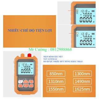 Máy Đo Công Suất Mini Kèm Soi 15Km Có Hỗ Trợ Sạc Cáp Quang Ftth KÈM TEST MẠNG J45