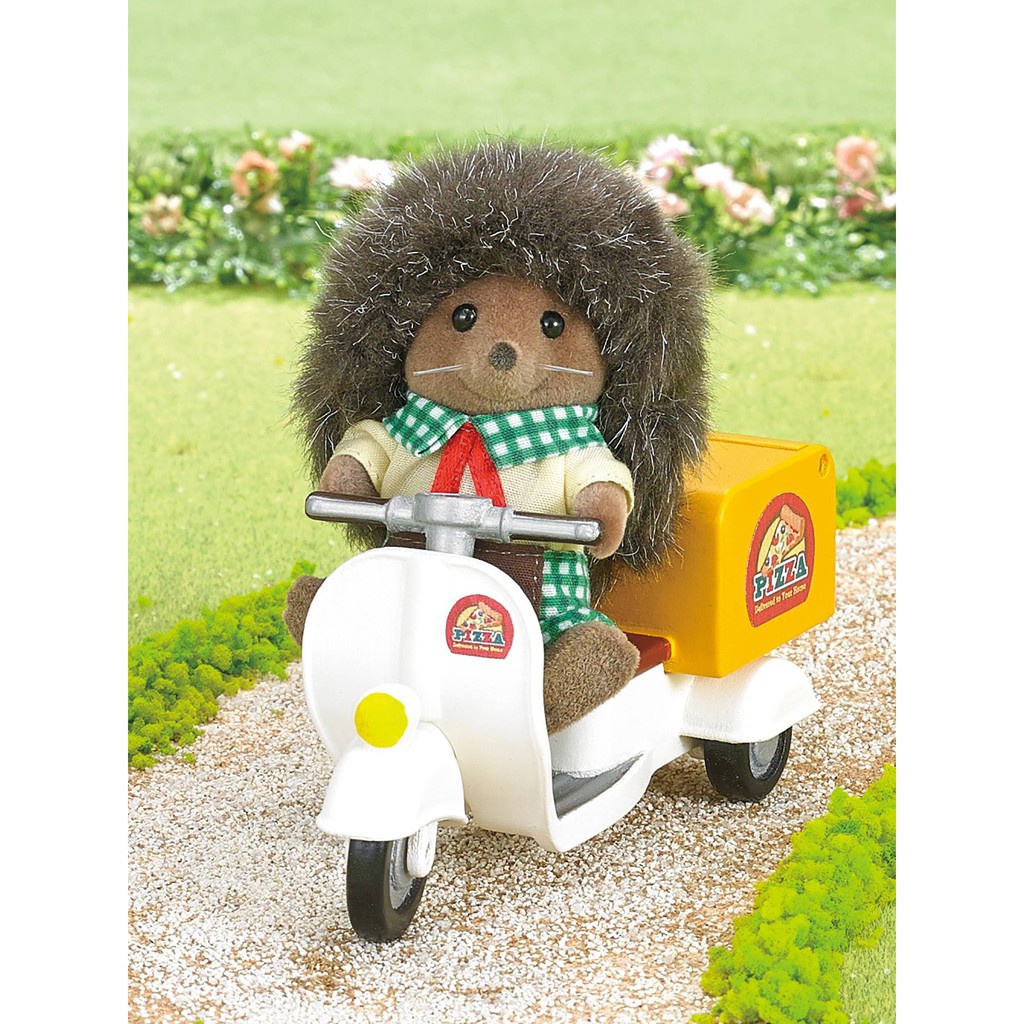 Đồ Chơi Sylvanian Families Chú Nhím Giao Bánh Pizza Delivery Set